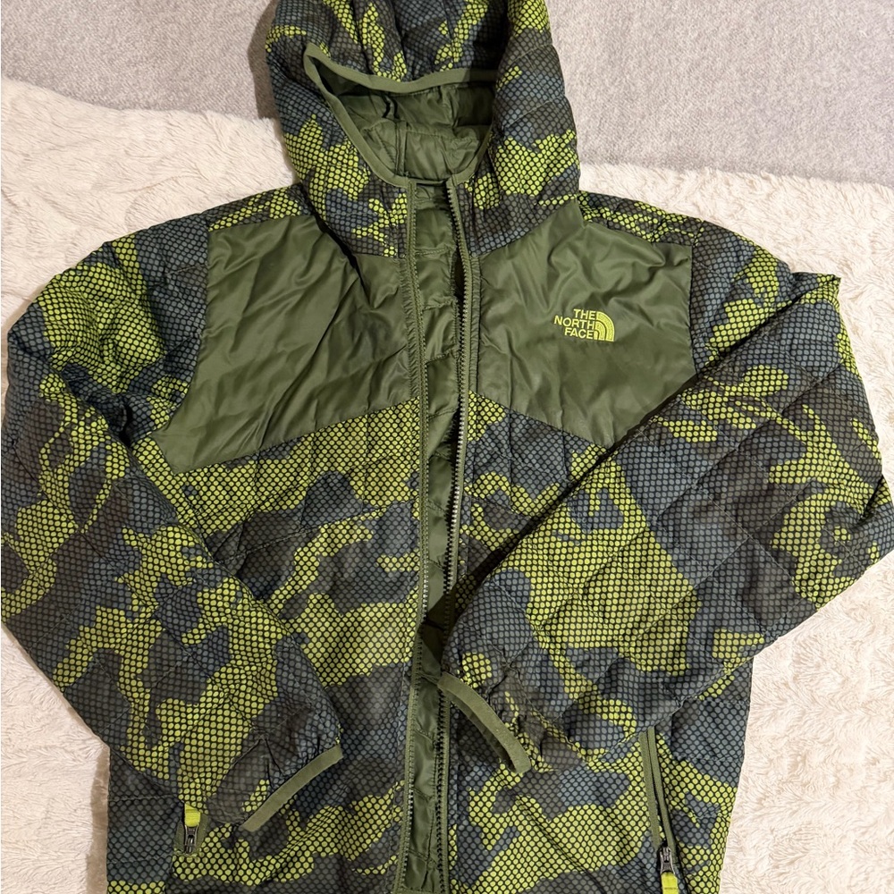 The North Face Olive and Black Patterned Jacket